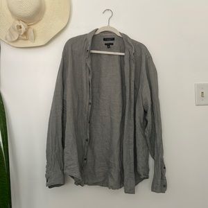 Linen mens long sleeve shirt